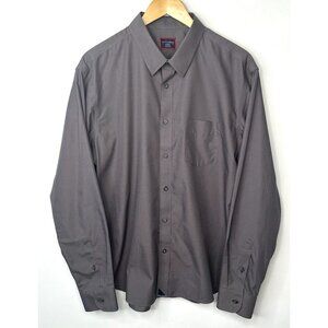 UNTUCKit Mens Button Up Shirt Wrinkle Free Cotton Sanglovese 03046 Grey Sz XL